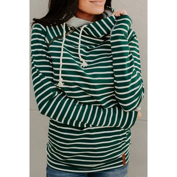 AMPERSAND AVE Tops - NEW AMPERSAND AVE doublehood™ sweatshirt in line it up spruce and grey
